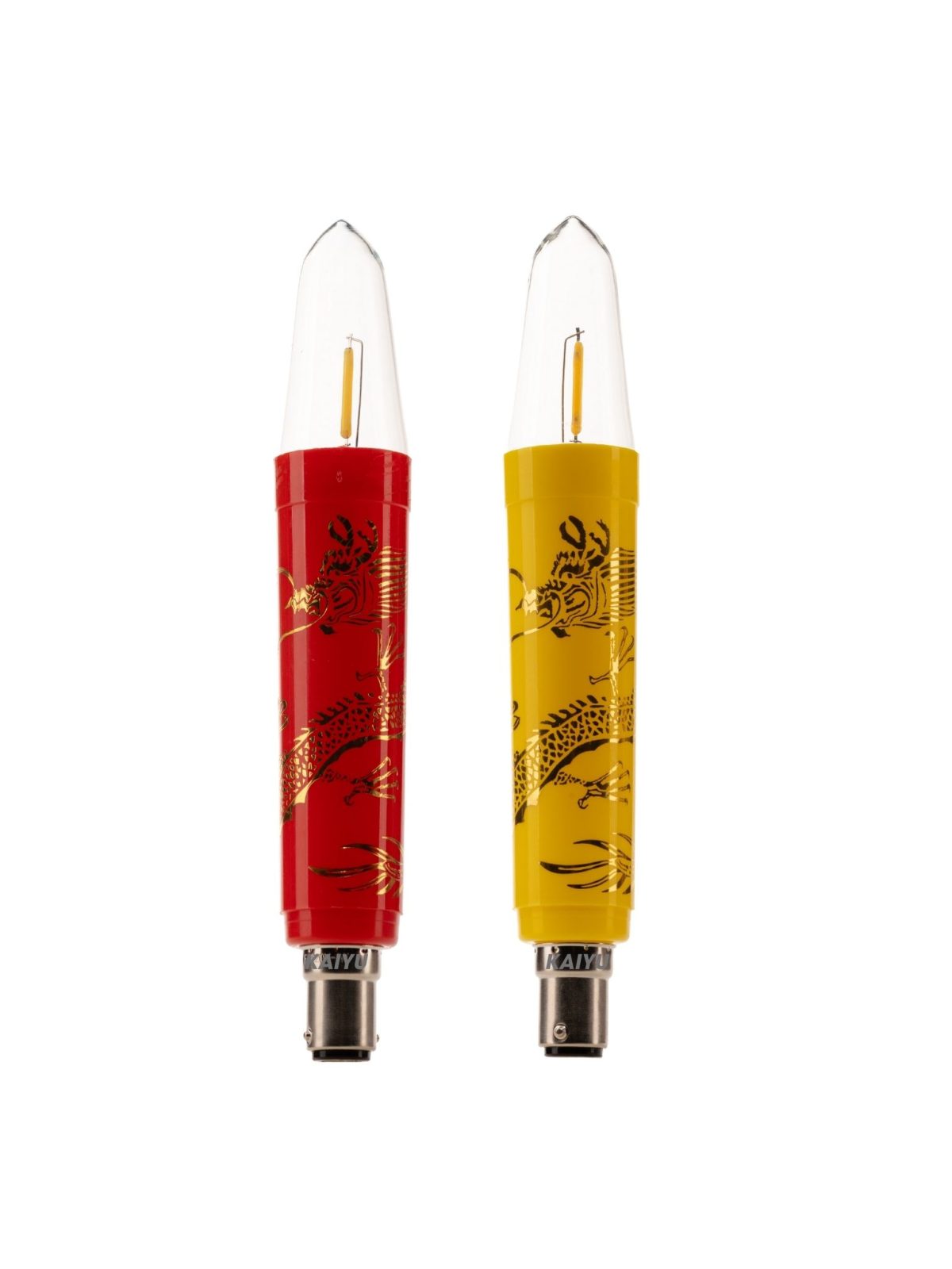 C32 1W BA15DS Glass Clear LED Candle light with Gold Dragon Totem