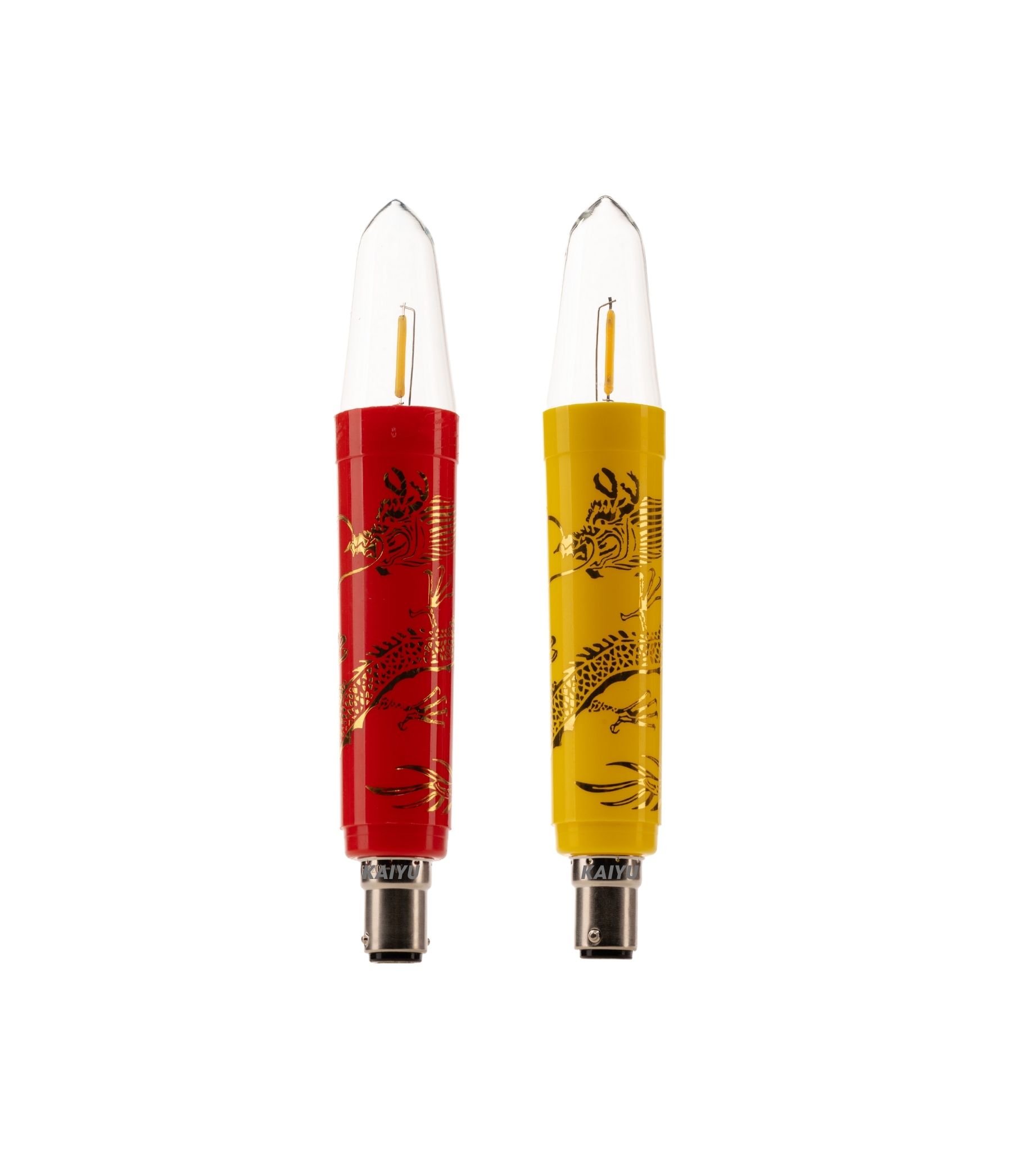 C32 1W BA15DS Glass Clear LED Candle light with Gold Dragon Totem