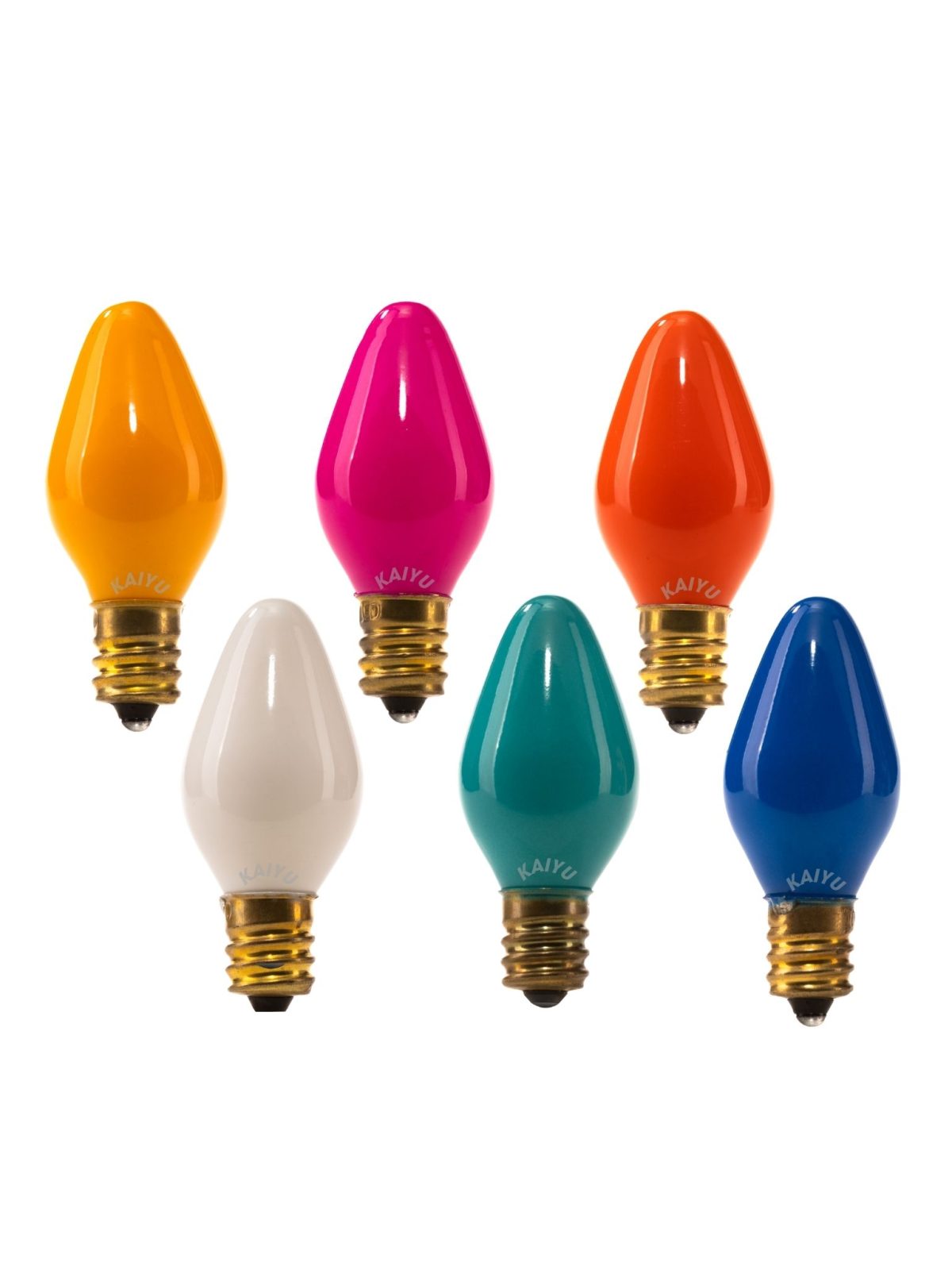 C7 0.6W E12 multi-color Ceramic Opaque LED filament bulb