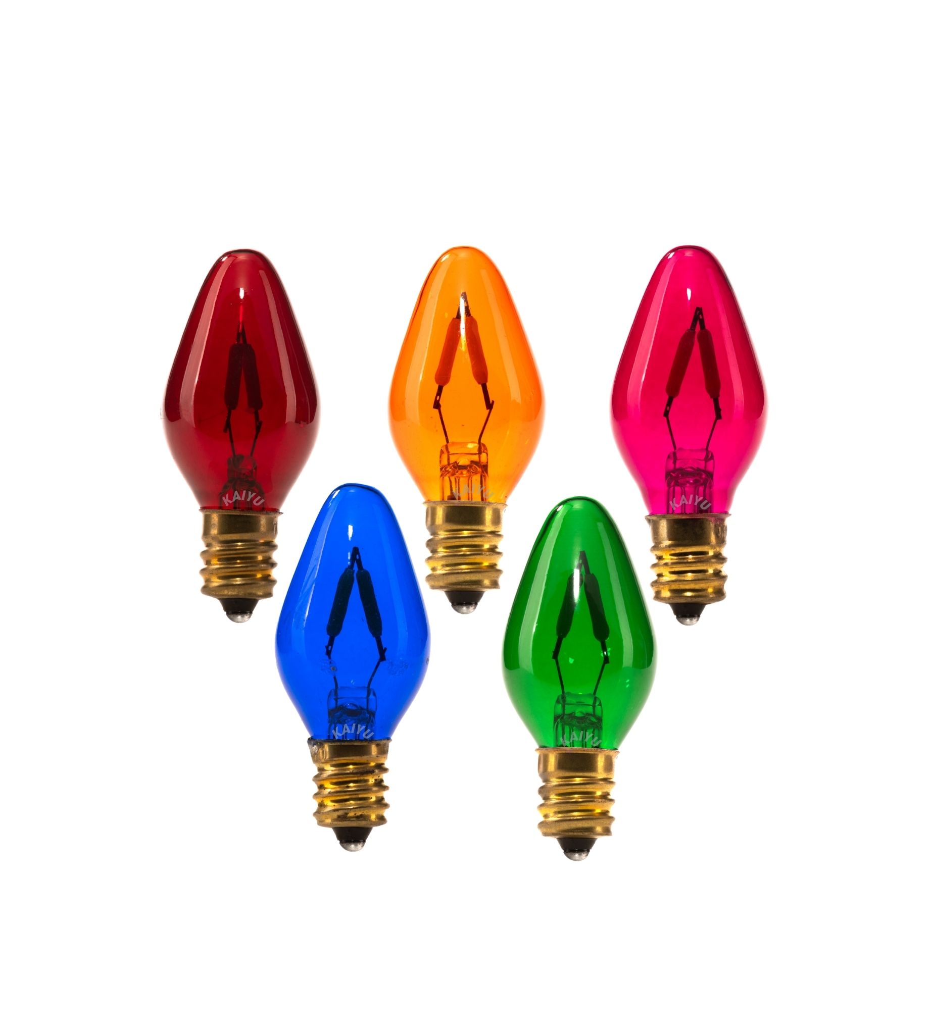 C7 0.6W E12 multi-color transparent LED Filament bulb