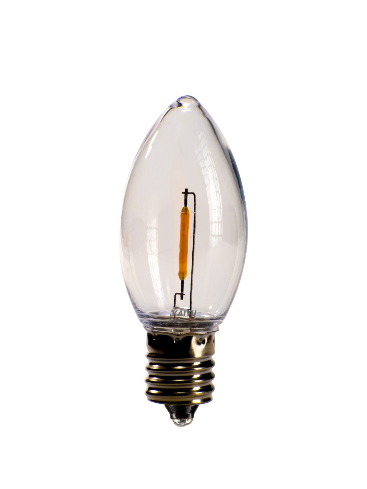 C9 0.6W E17 Plastic Clear LED filament bulb