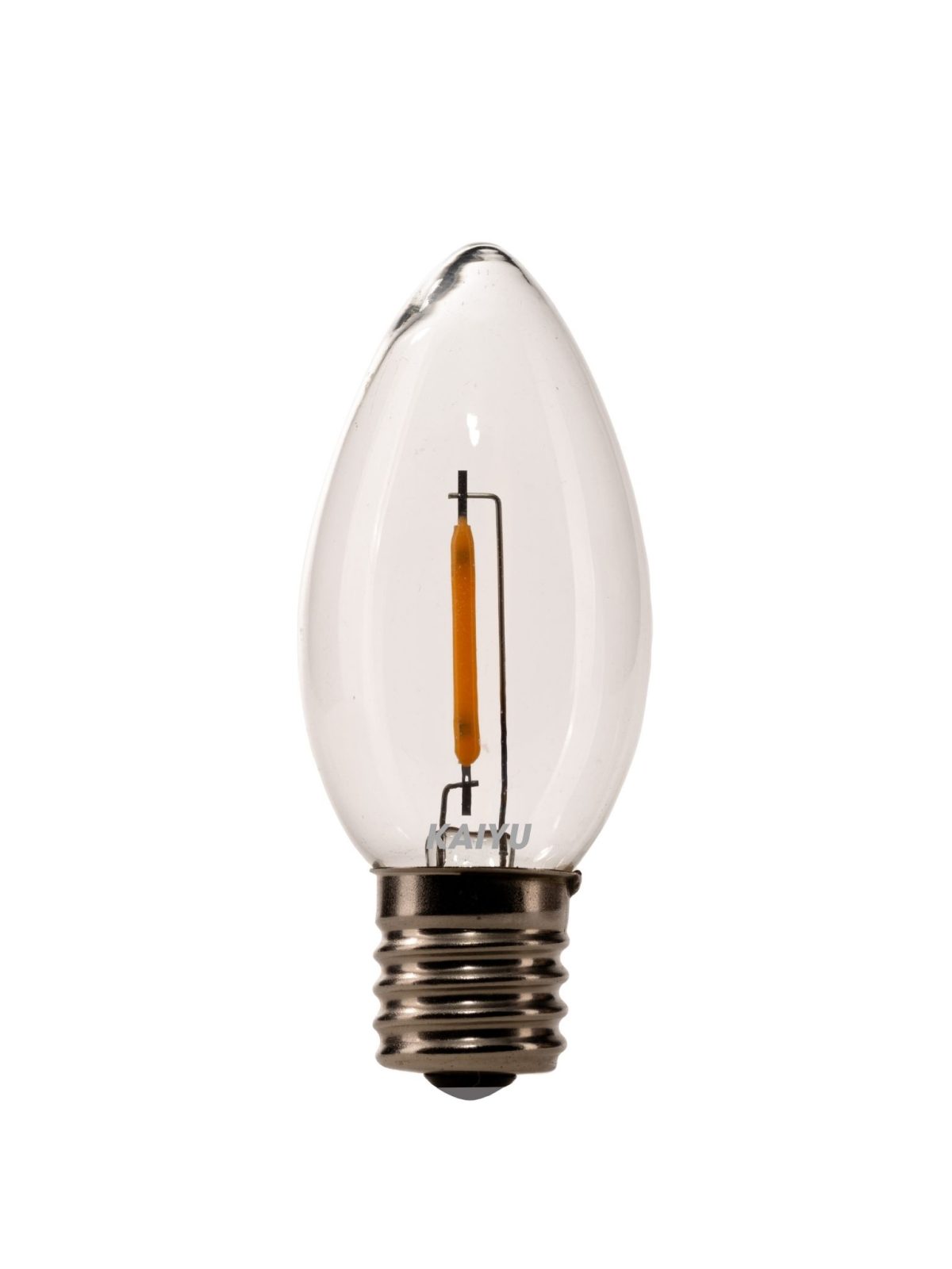 C9 0.5W E17 Glass Clear LED Filament bulb, warm white