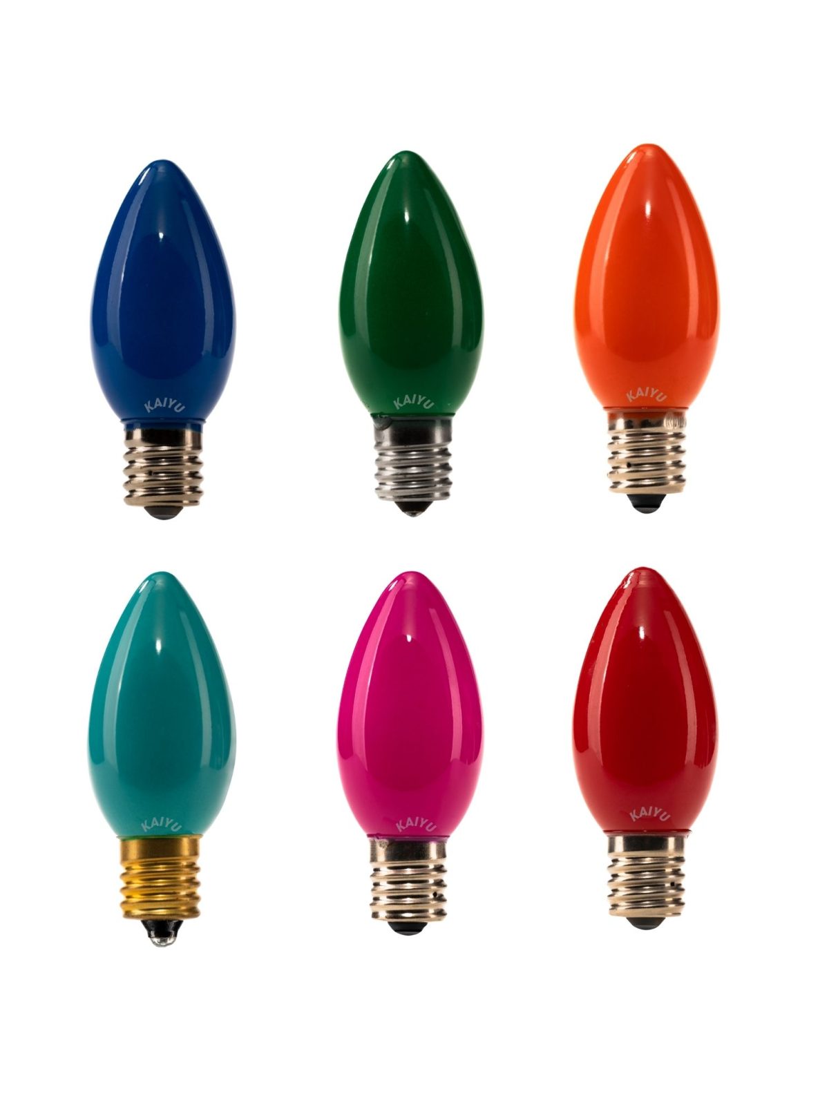 C9 0.5W E17 multi-color Ceramic Opaque LED filament bulb