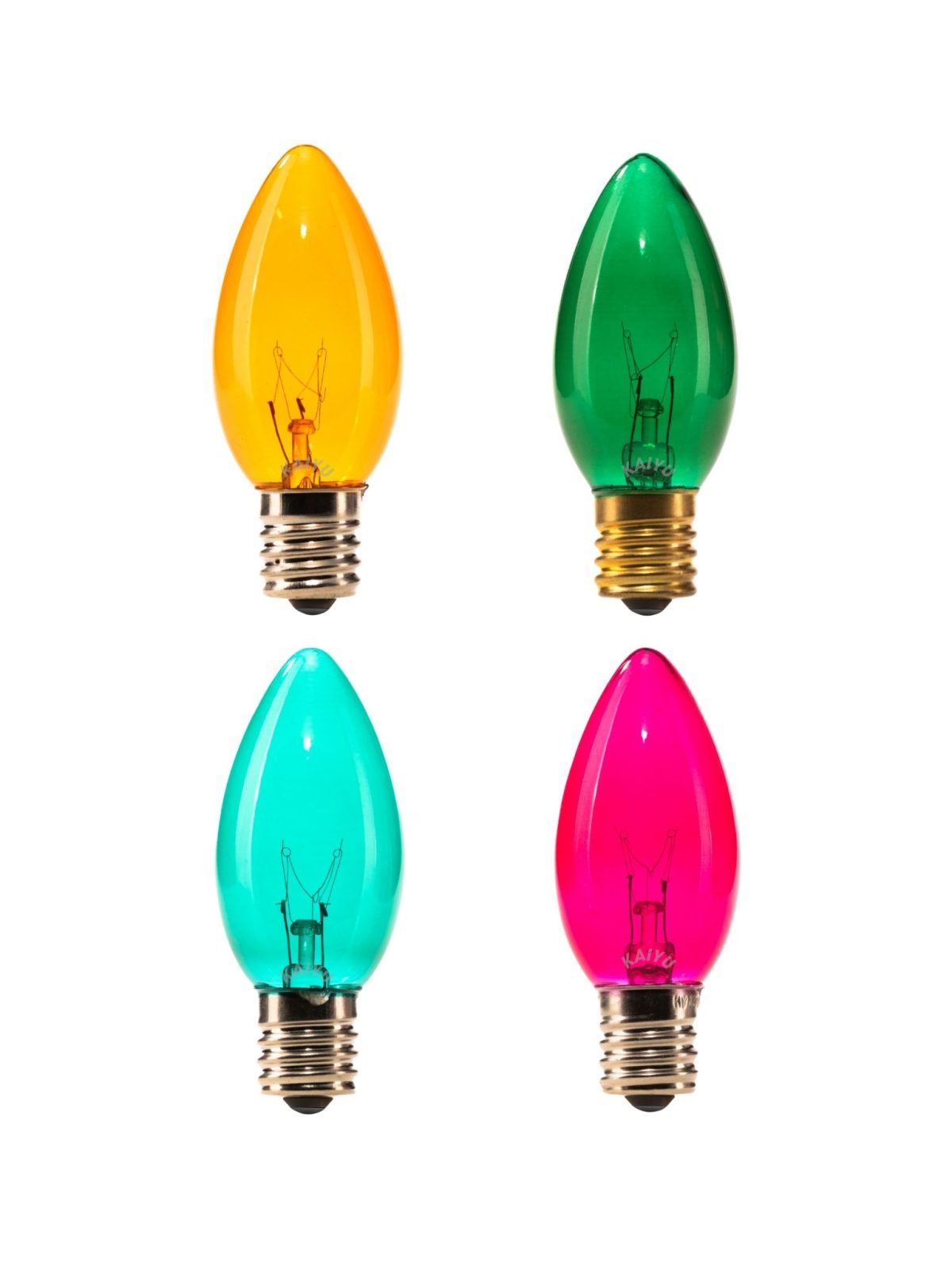 C9 7W E17 Multi-color Transparent Incandescent Bulb