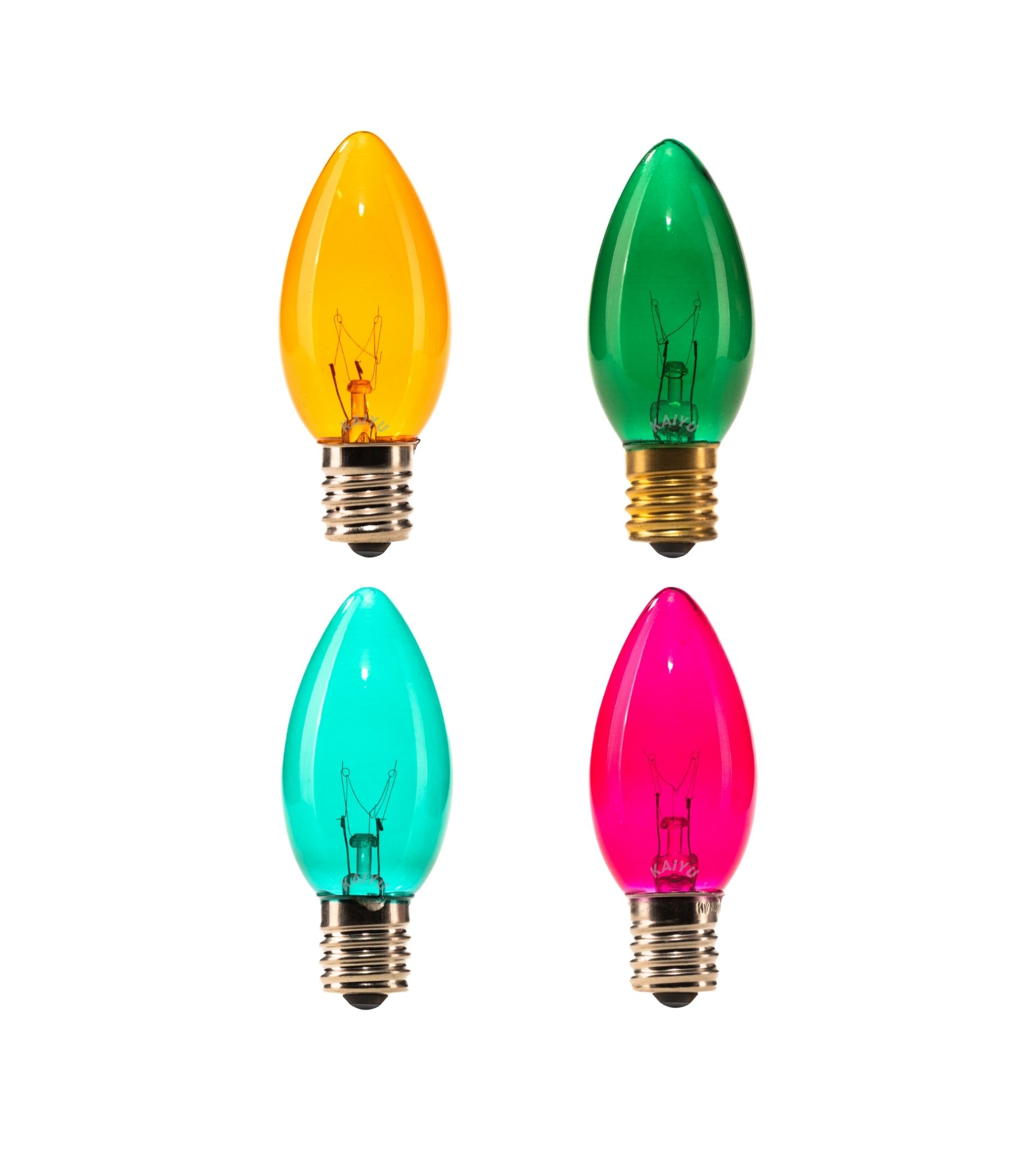 C9 7W E17 Multi-color Transparent Incandescent Bulb