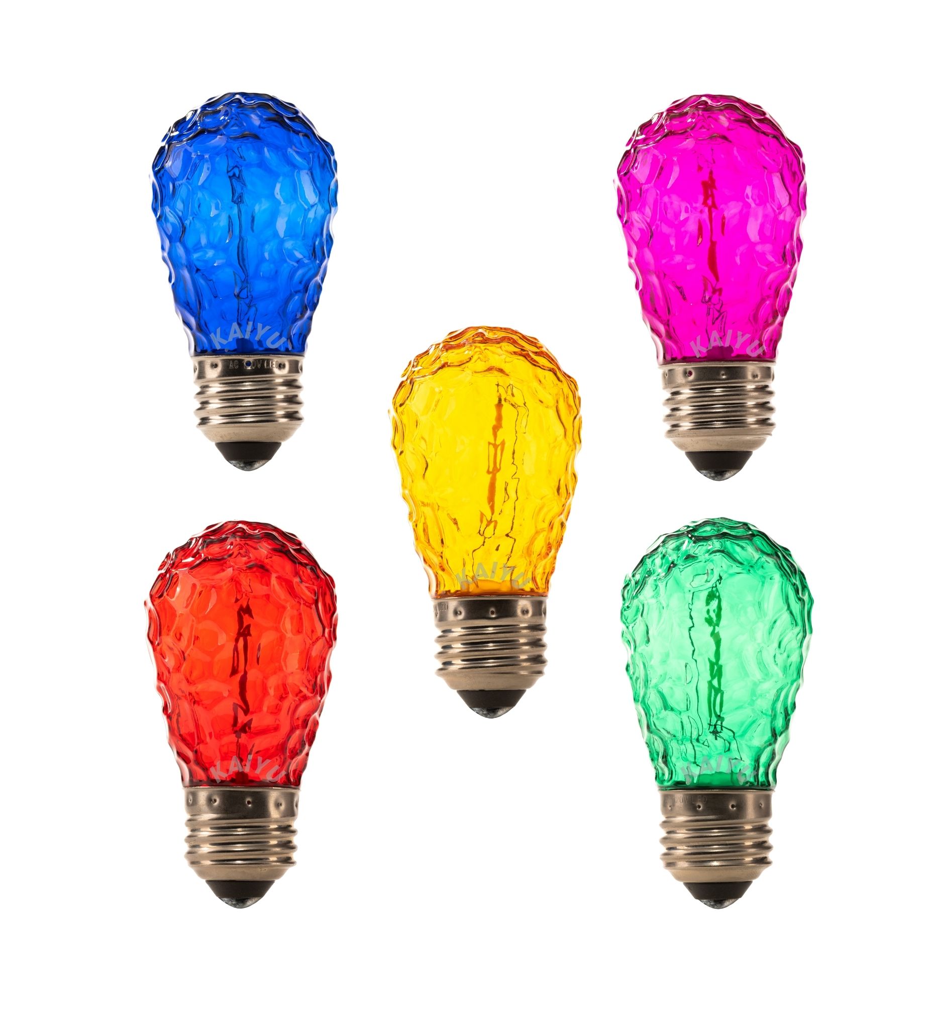 S14(ST45) 0.5W E26/27 Faceted Plastic LED filament bulb(Multi-color)