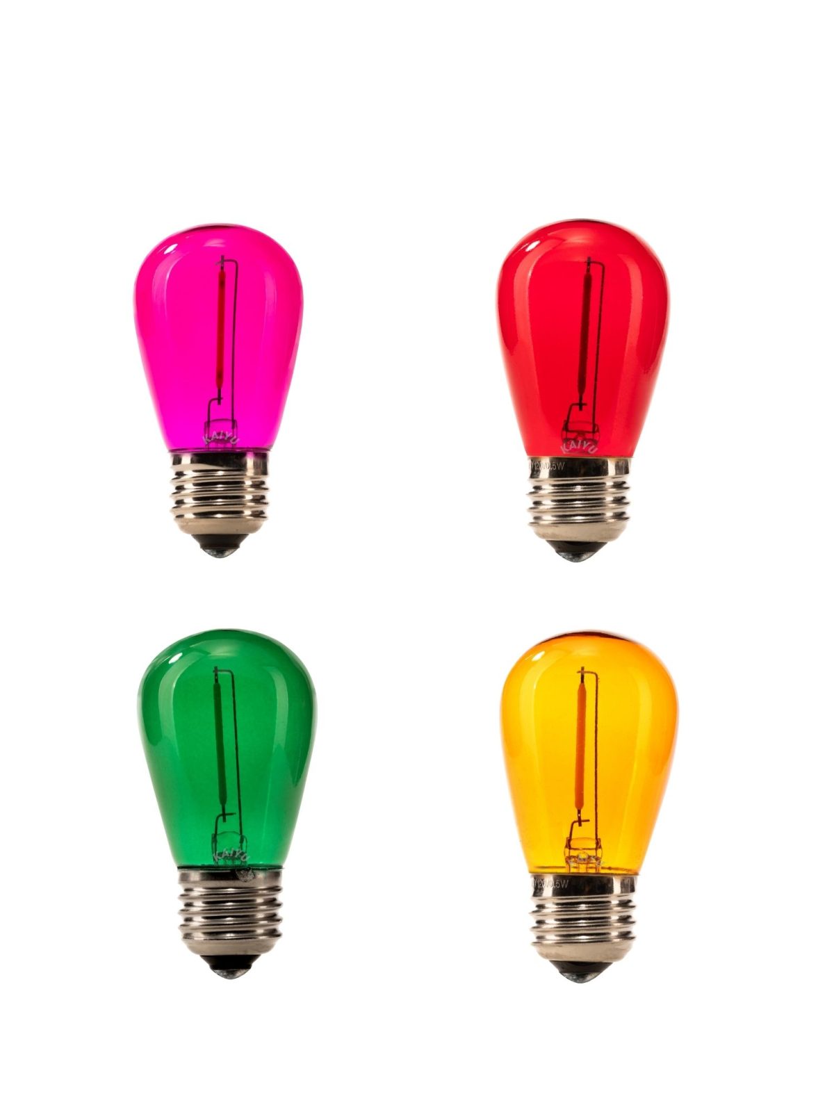 S14(ST45) 0.5W E26/27 multi-color transparent LED filament bulb