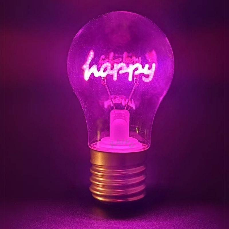 Cordless "HAPPY" Light Bulb - Image 2