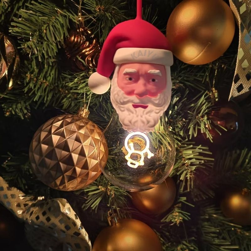 Cordless Snowman Light Bulb With Santa's Silicone Sleeve