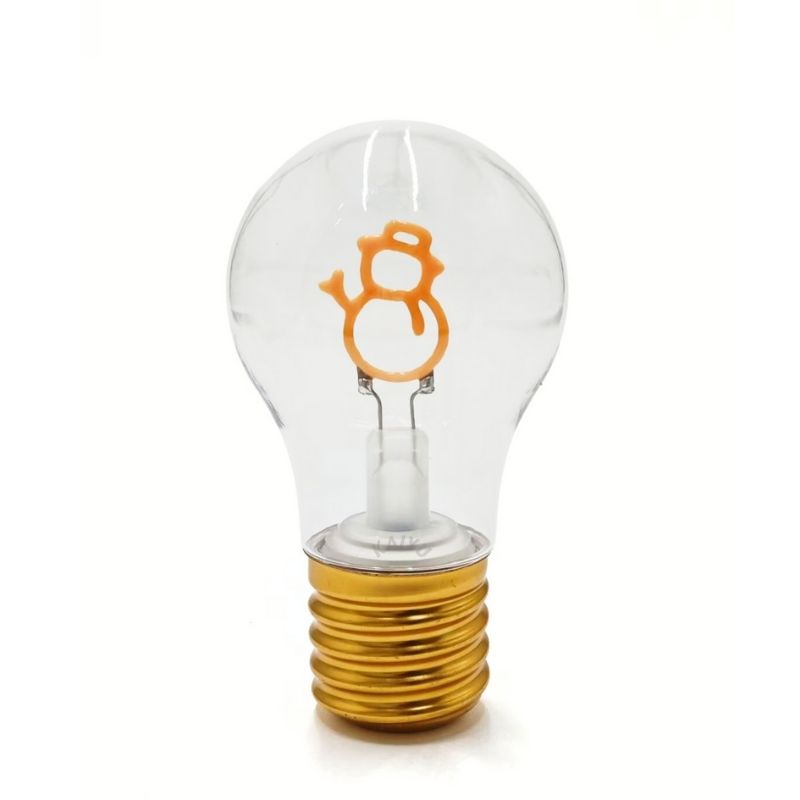Cordless Snowman Light Bulb With Santa's Silicone Sleeve - Image 2